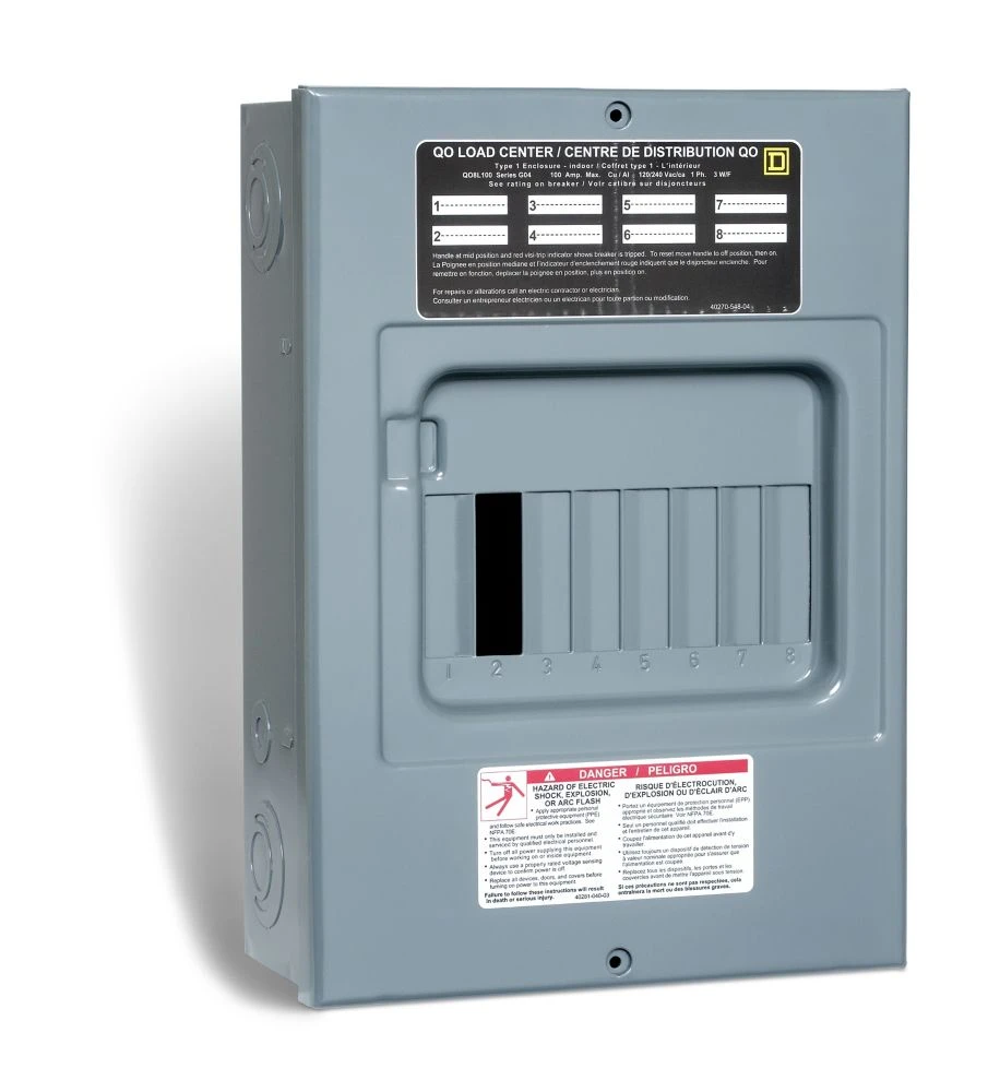 100 Amp Qo Sub Panel Loadcentre With 8 Spaces And 15 Circuits Maximum