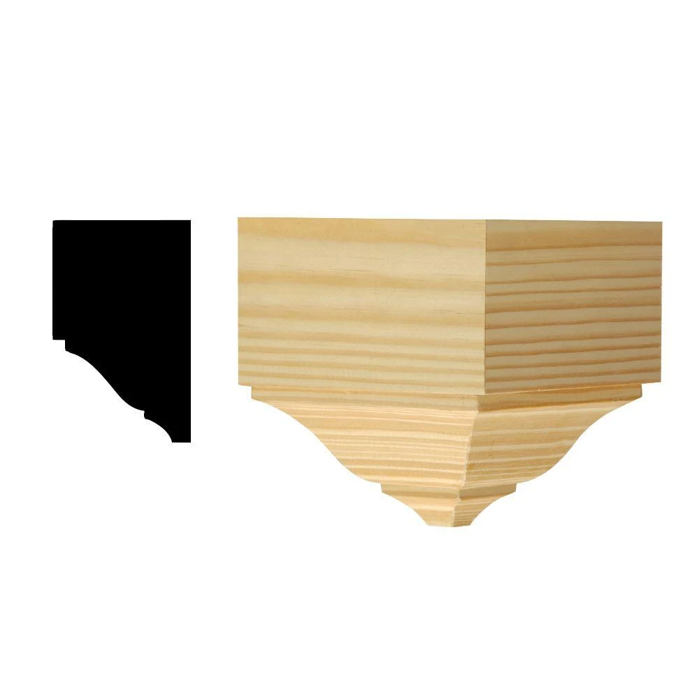 Dm Ocb275 Solid Pine Miterless Outside Corner Block For Crown Moulding 5-23/32 In.