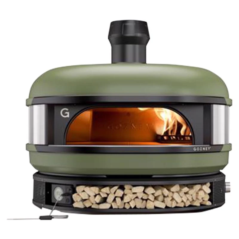 Dome 29 In. Propane Gas/wood Outdoor Pizza Oven In Olive Green