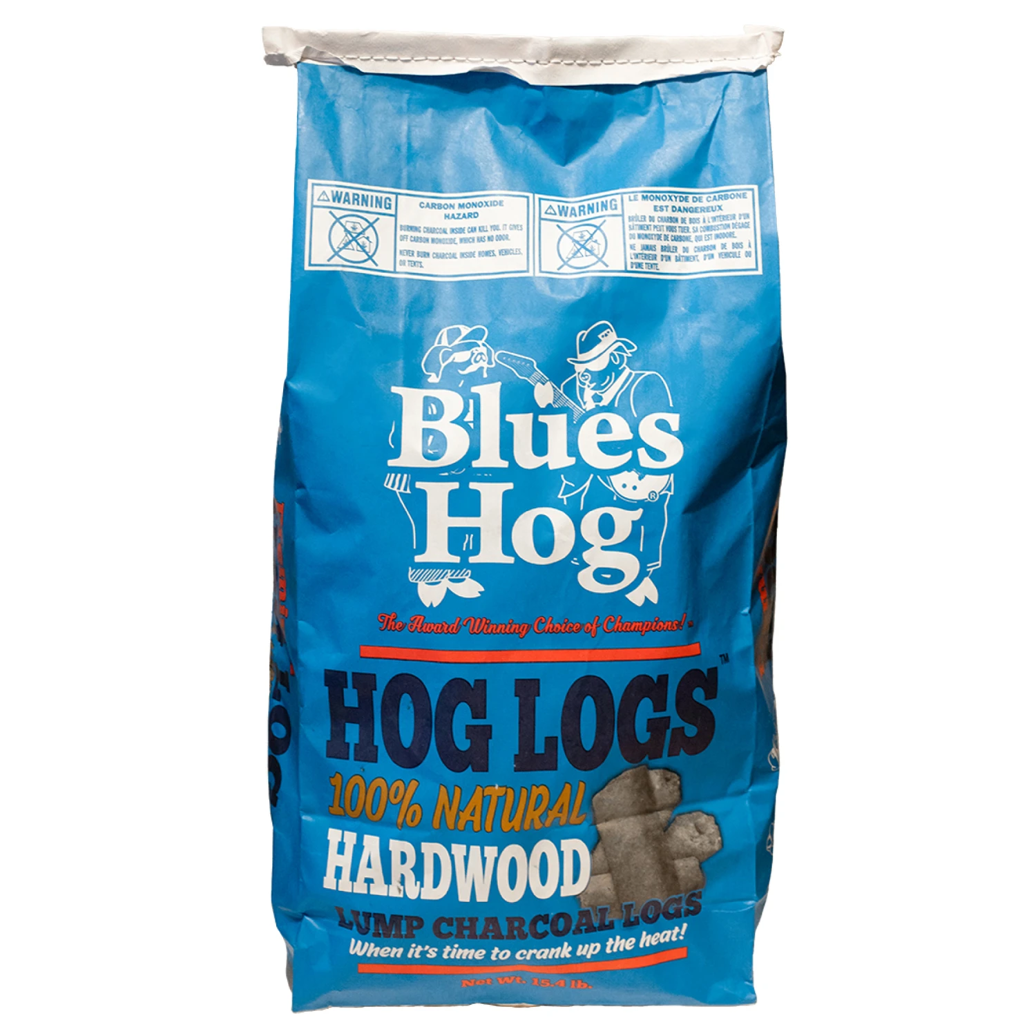 Hog Logs All Natural Hardwood Lump Charcoal 15.4 Lb Bagged