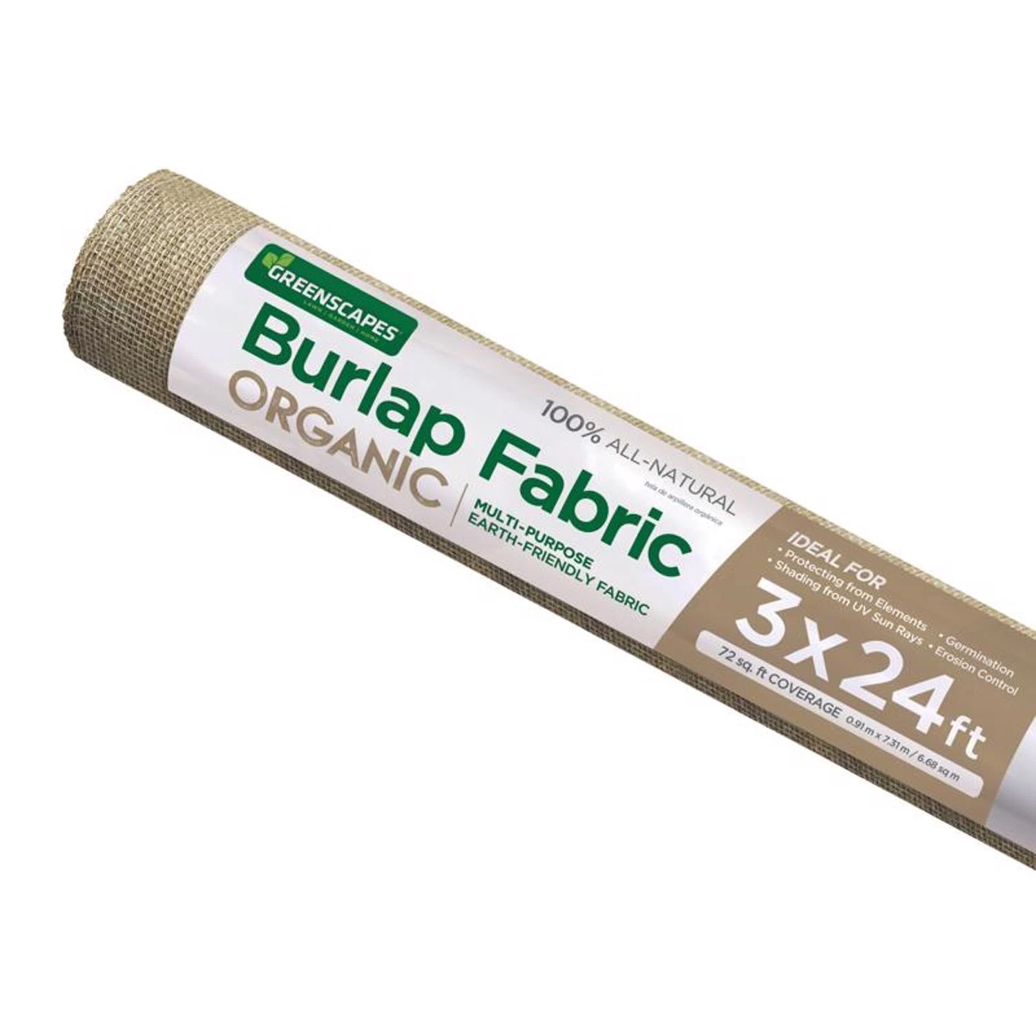 3 Ft. W X 24 Ft. L Natural Burlap Landscape Fabric For Gardening