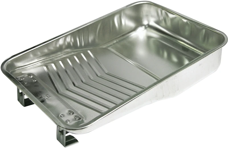 Deep Wall Metal Paint Roller Tray, 2 Liters, Aluminum, 9.5 In Length