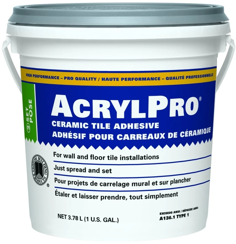 Acrylpro Professional Ceramic Tile Adhesive - Gallon (type I) For Walls And Floors