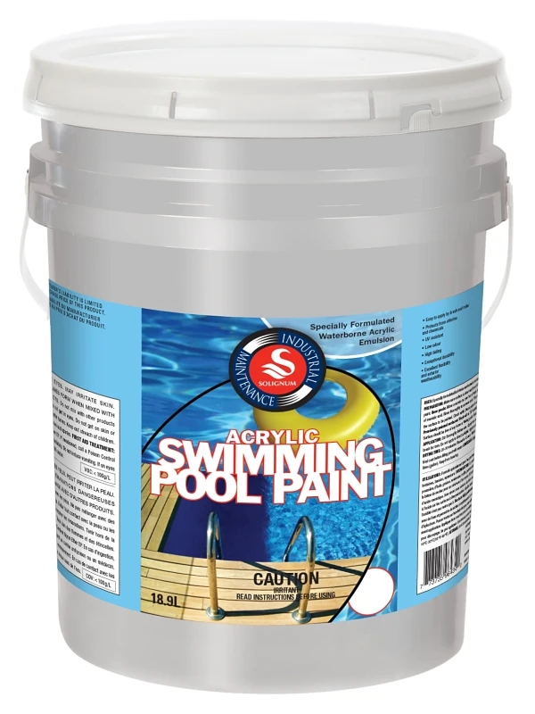 Latex Swimming Pool Paint, 18.9 Liters, White Color, Model E9646-20-br