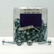 Screws Wood Pan Head No. 8 X 2 Inch Zinc Plated - 100 Count