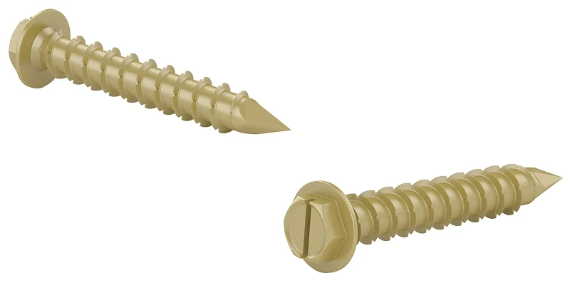 Hex Head Concrete Screws 3/16" X 2-1/4" - Heavy Duty Fasteners