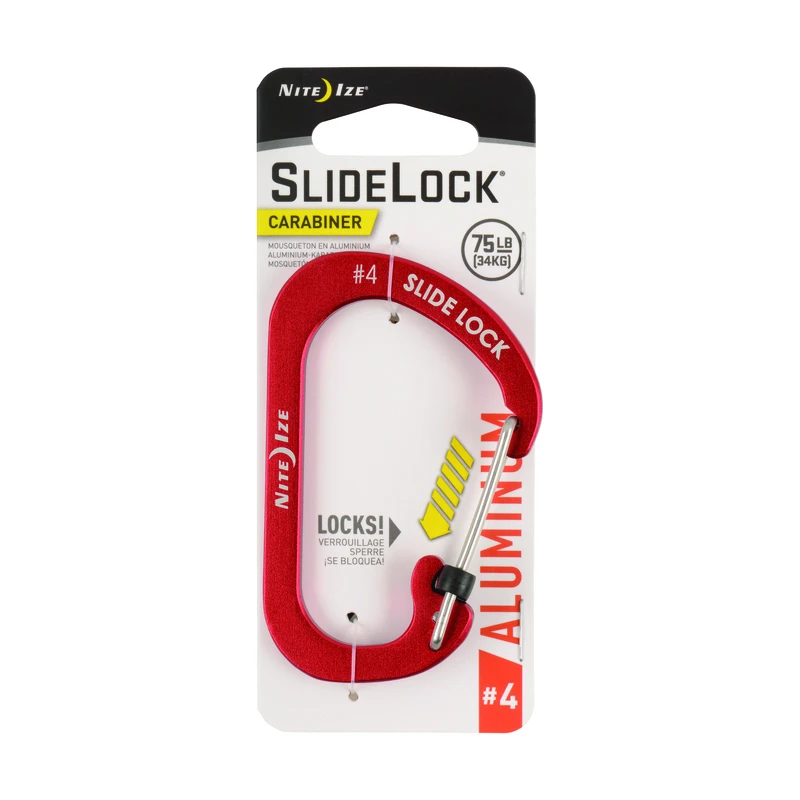 SlideLock Carabiner #4 Red