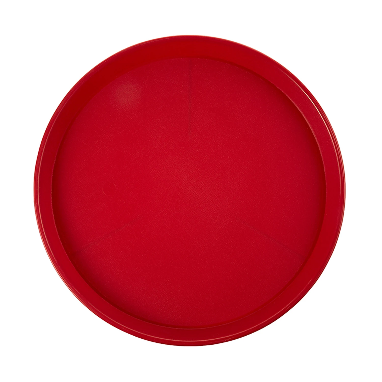 Red Plastic Serving Platter 15.75 In. Diameter, Round Tray