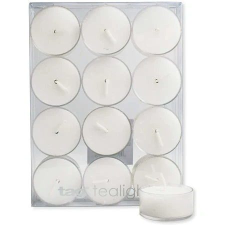 Tealight Candles, 4-Hour Burn Time, 12-Pk.