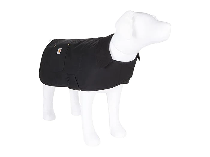 Insulated Black Chore Coat For Dogs, Small Size