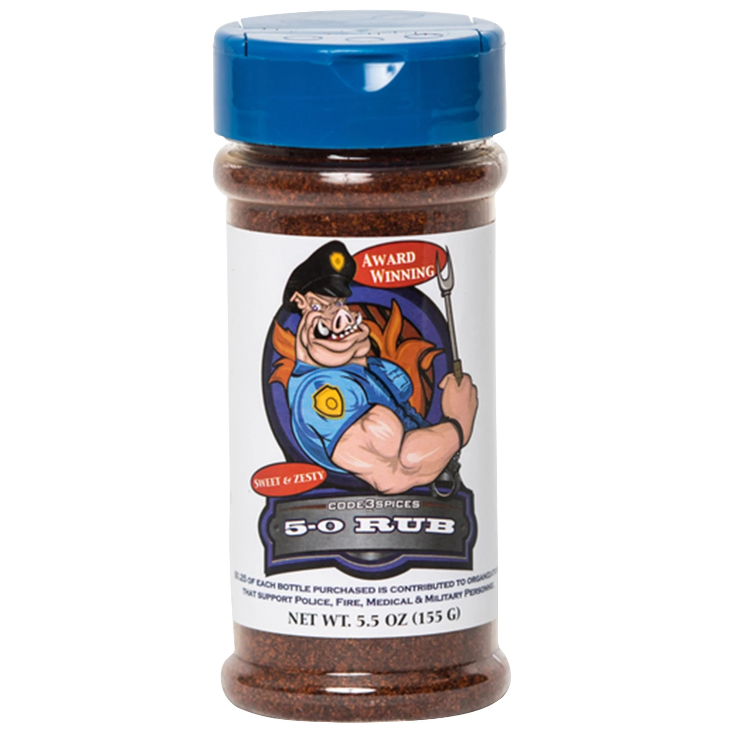 5-0 Rub Sweet And Zesty Bbq Seasoning 5.5 Oz Bottle
