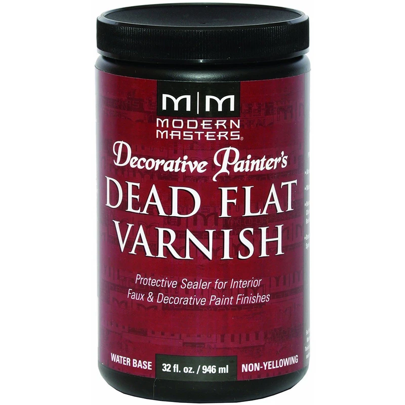 Semi-gloss Clear Water-based Dead Flat Varnish 32 Oz - Indoor Use