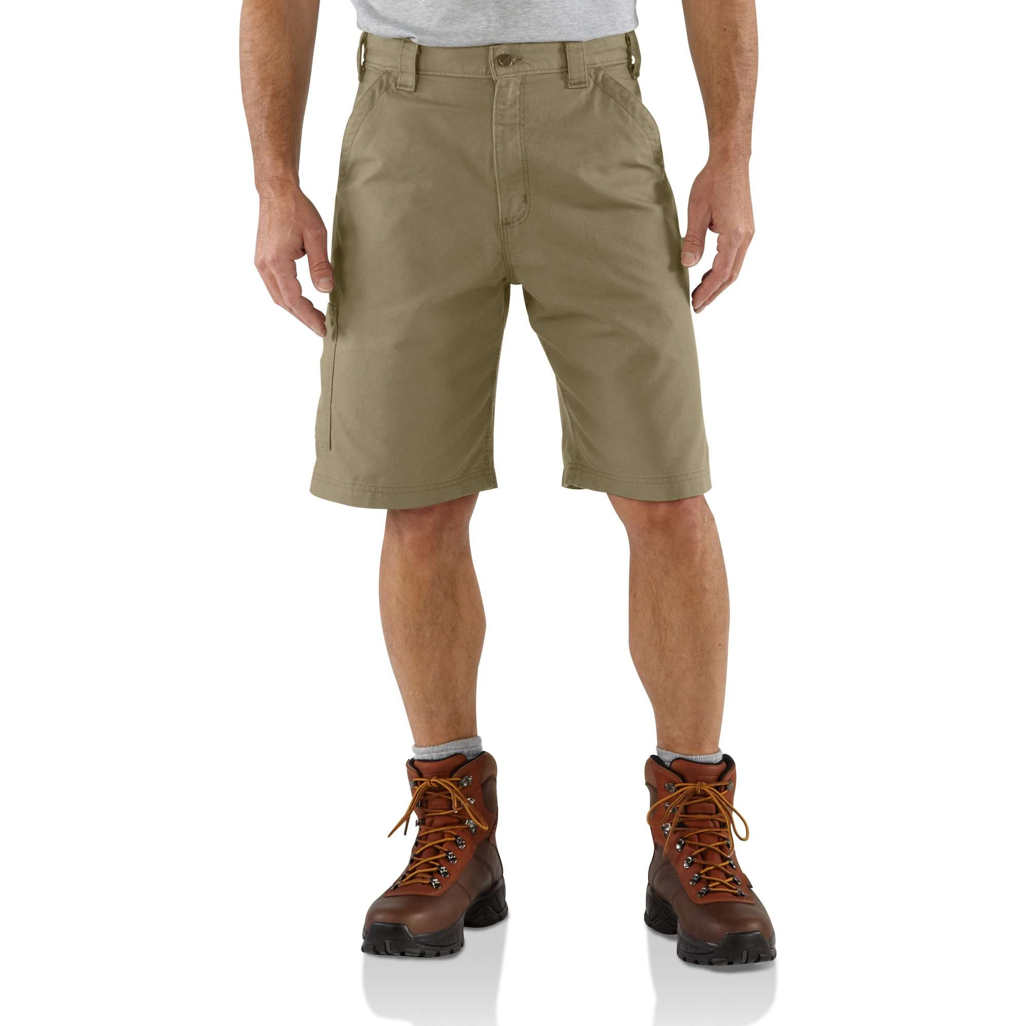 Men's Loose Fit Canvas Utility Work Shorts W33 Dark Khaki