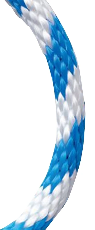 Manufacturing 3/8" X 50' Polypropylene Solid Braid Derby Rope - Blue/white