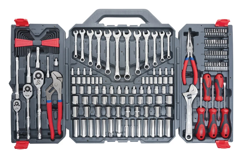 170-piece Mechanics Tool Set With Sae/metric Drive Sizes And Ratcheting Features
