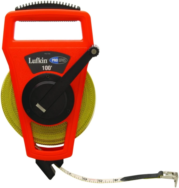 Crescent Lufkin Psfe100 Fiberglass Tape Measure, 100 Ft Length, 3/4 In Width