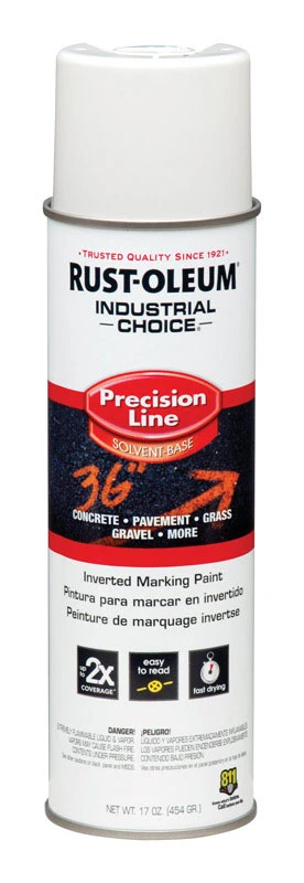Rust-Oleum Industrial Choice White Inverted Marking Paint 17 oz