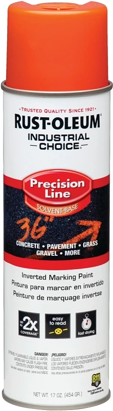 Rust-Oleum Industrial Choice Alert Orange Inverted Marking Paint 17 oz