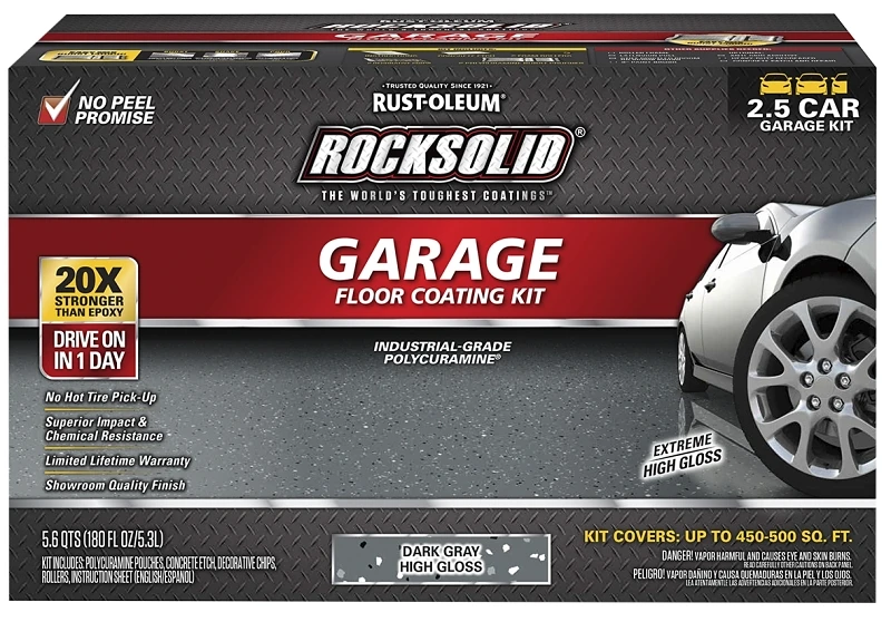 Rocksolid 2-part Dark Gray Gloss Garage Floor Polycuramine Kit 152-fl Oz