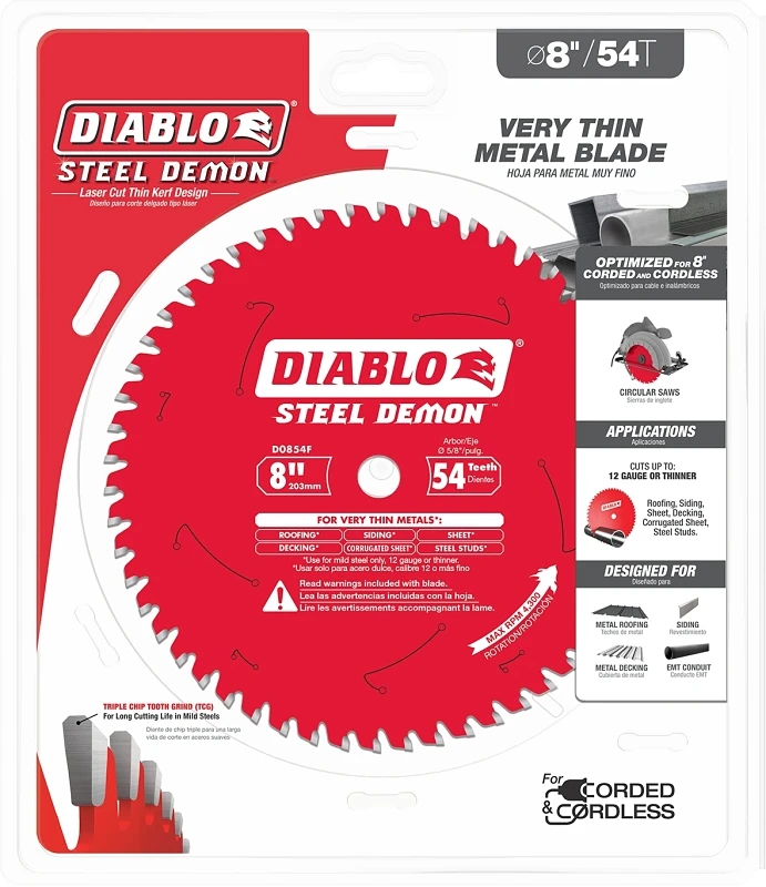Steel Demon 8 In. D X 5/8 In. Carbide Tipped Circular Saw Blade 54 Teeth 1 Pk