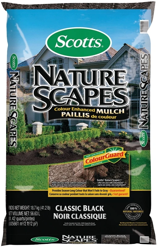 Scotts Nature Scapes Black Mulch 42.5 Liters - Color Enhanced Landscape Solution