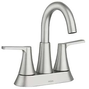 Mika Two-handle High-arc Bathroom Faucet, Spot-resistant Brushed Nickel Finish
