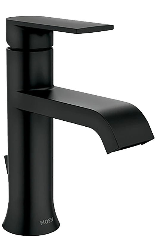 Genta Single Hole Single-handle Bathroom Faucet In Matte Black Model 84760bl