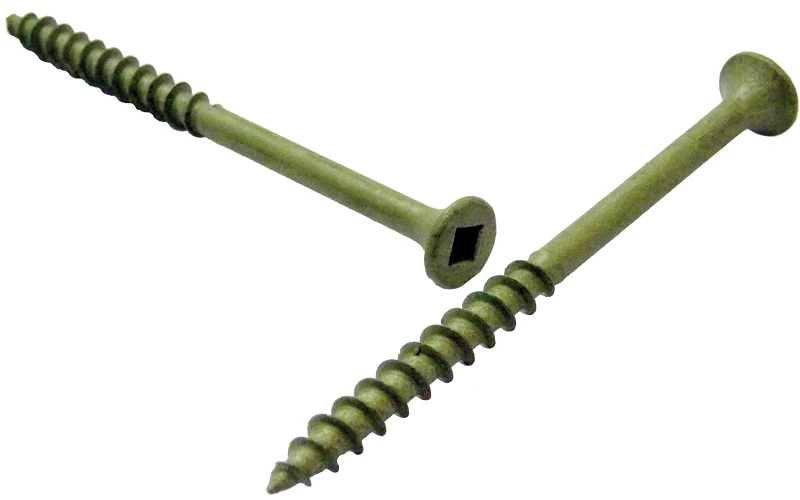 Heavy Duty Screws No. 8 X 3 Inch Green Deck Screws