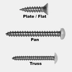 Screws Metal No. 8 X 1 Inch White Heavy Duty