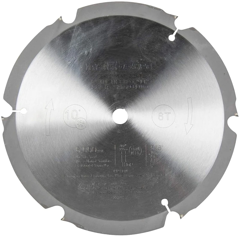 10 Inch Circular Saw Blade With Polycrystalline Diamond Teeth, 6 Teeth