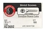 SCRW SM PH OH 10X1"BX100