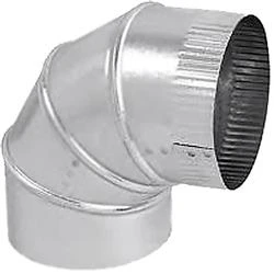 3 In. 26 Gauge Galvanized Adjustable Stove Pipe Elbow Model 3-26-302