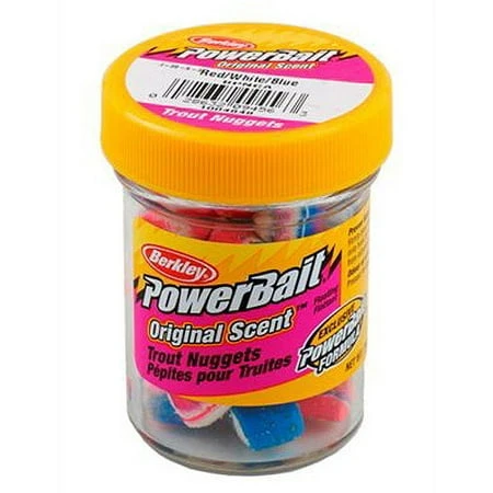 Powerbait Power Nuggets Dough - Captain America Flavor For Trout Fishing