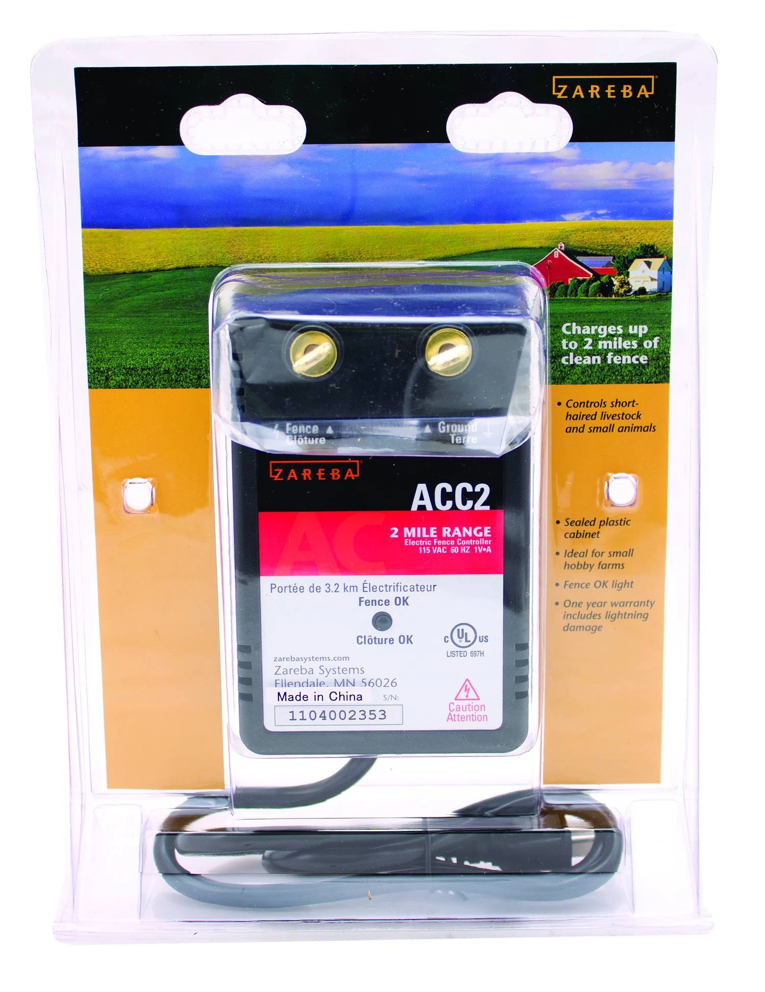 2 Mile Ac Stainless Steel Electric Fencer For Livestock And Property Protection