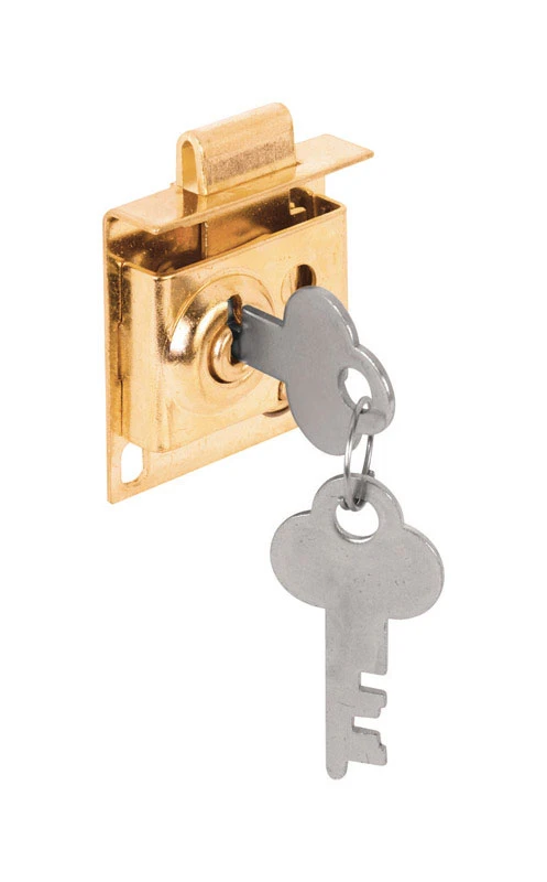 S 4049 Brass Plated Steel Mailbox Lock With 5/16 In. Bolt Throw