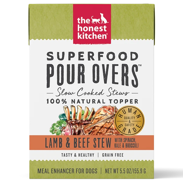Superfood POUR OVERS™: Lamb & Beef Stew with Spinach, Kale, & Broccoli Dog Food Topper, 5.5 oz x1