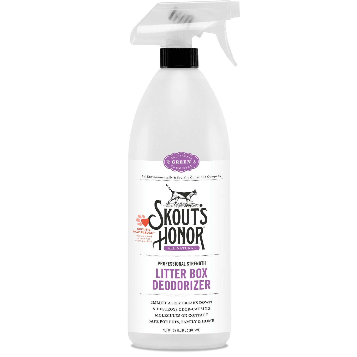 Litter Box Deodorizer 35 Oz - Effective Odor Eliminator For Cat Litter