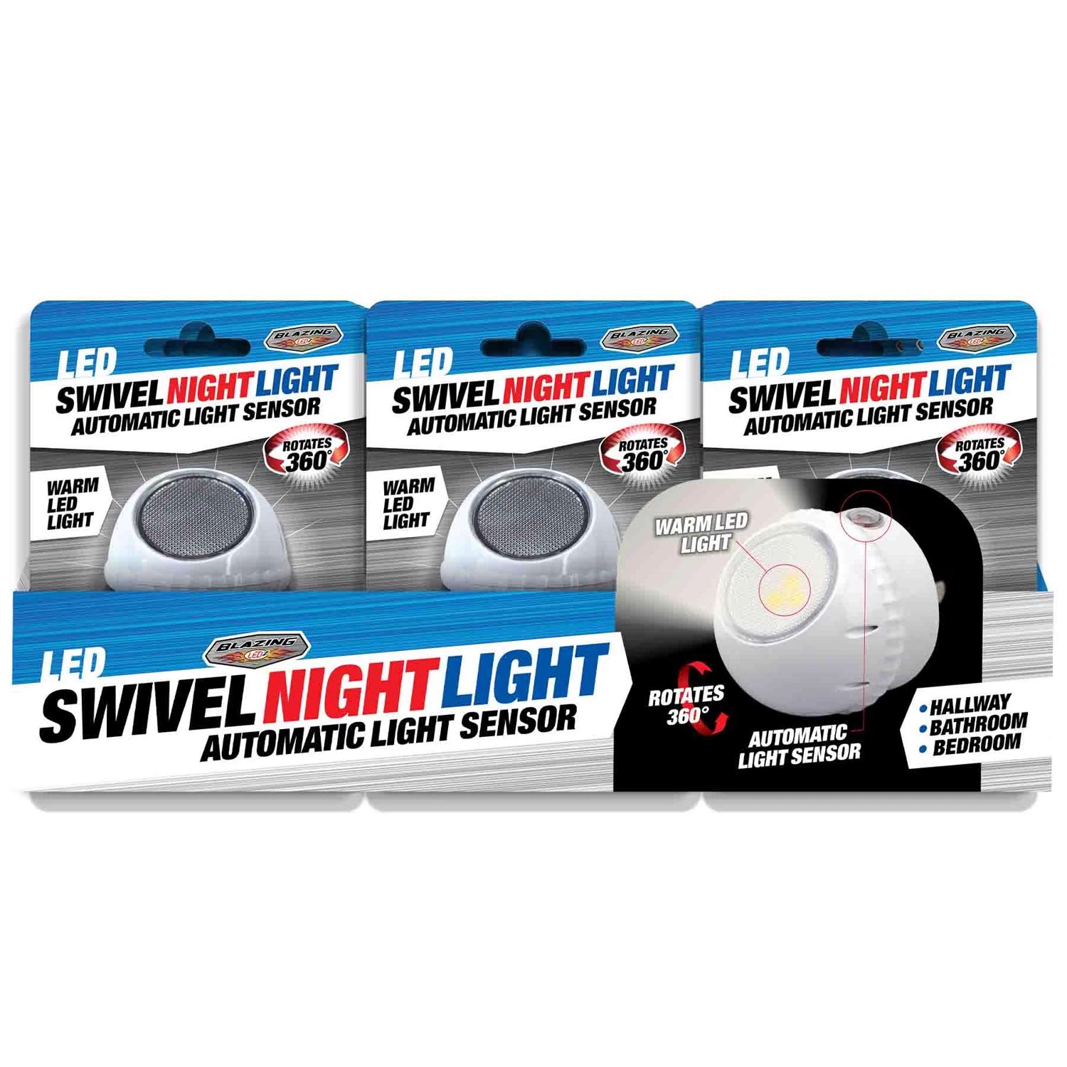 LED Swivel Night Light with Automatic Light Sensor for Energy Efficient Illumination