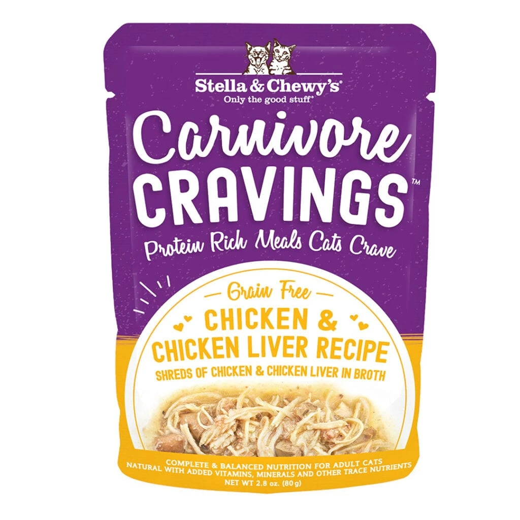 Carnivore Cravings Chicken AND Chicken Liver RECIPE WET Cat Food 2.8 Oz