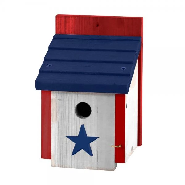Patriotic Small Wren House - Model Wl25433 For Outdoor Bird Lovers