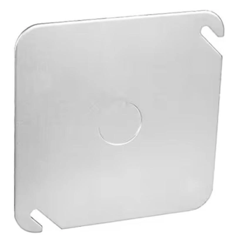 1/2 In. Knockout Square Blank Cover 4 In. X 4 In. Steel