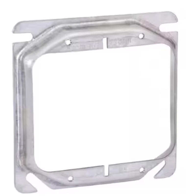 2-device Combination Square Raised Cover 4 In. X 4 In. Steel