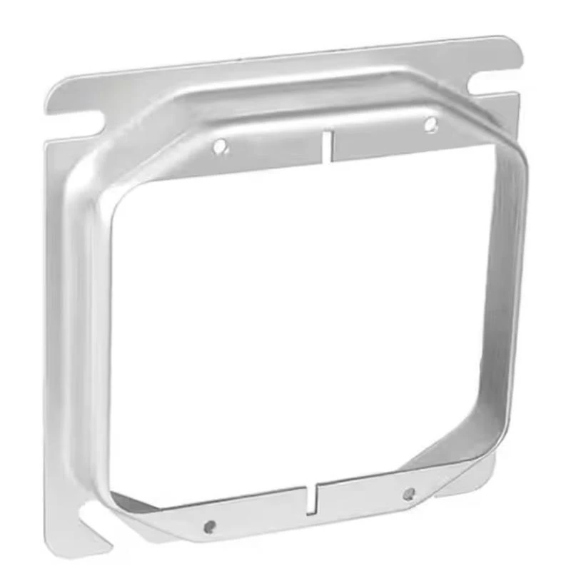 2-device Combination Square Raised Cover 4 In. X 4 In. Steel Box Cover