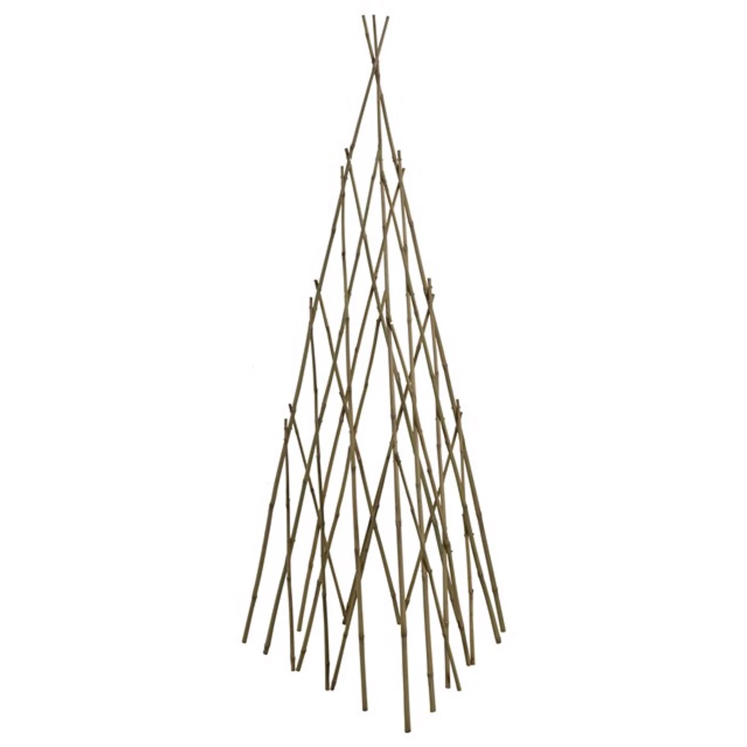 60 In. H X 8 In. W X 8 In. D Bamboo Teepee Planter Trellis
