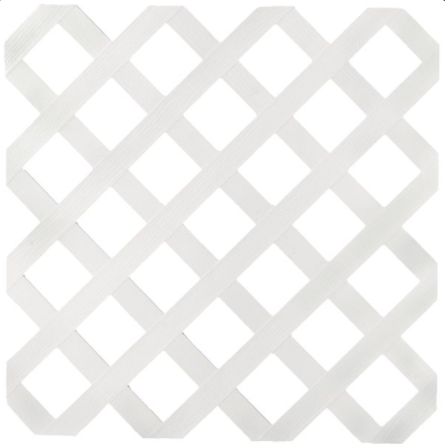 4' X 8' White Vinyl Lattice Panel - Durable Plastic Construction
