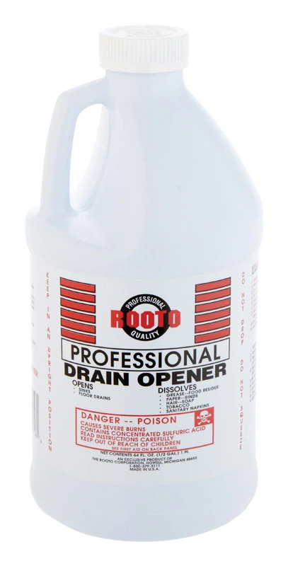 Professional Liquid Drain Opener 64 Oz - Powerful Drain Cleaner For Sinks & Septic Systems