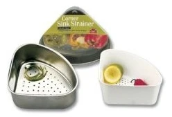 White Corner Sink Strainer For Kitchen And Bathroom Sinks