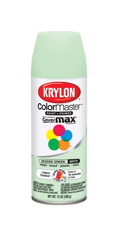 Colormaster Matte Seaside Green Spray Paint 12 Oz. With Covermax Technology