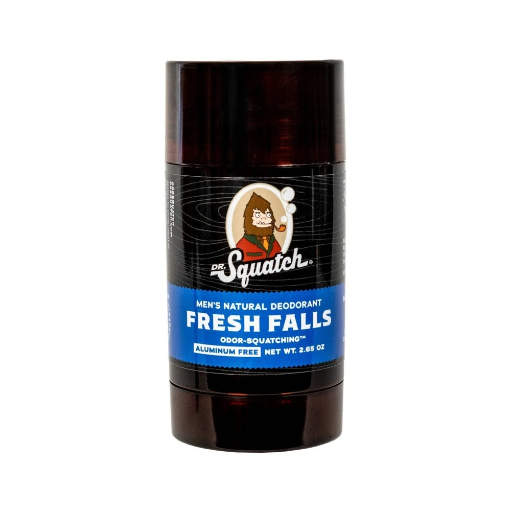 Dr. Squatch Natural Deodorant for Men Aluminum Free - Fresh Falls 2.65 oz (1 Pack)