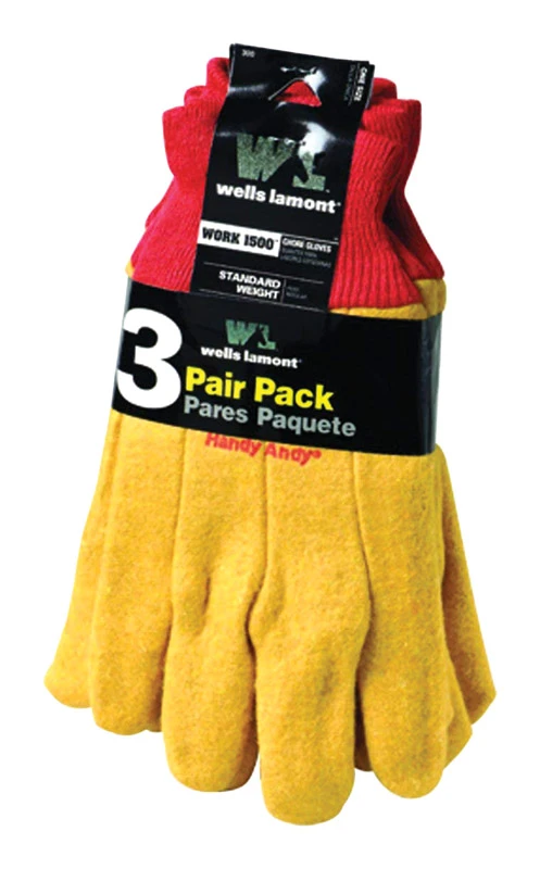 Handy Andy Men's Indoor/outdoor Chore Gloves Yellow One Size Fits All